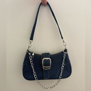 Stylish Denim Y2K Shoulder Bag with Chain Strap